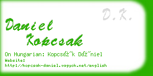 daniel kopcsak business card